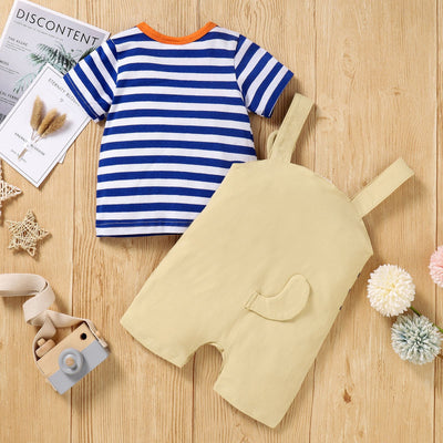 Conjunto Infantil de Rayas Azules - Traje Elegante para Verano - Image 7