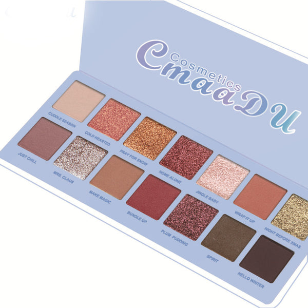 Paleta de Sombras Glitter Mate y Metálico Resistente al Agua 14 Colores