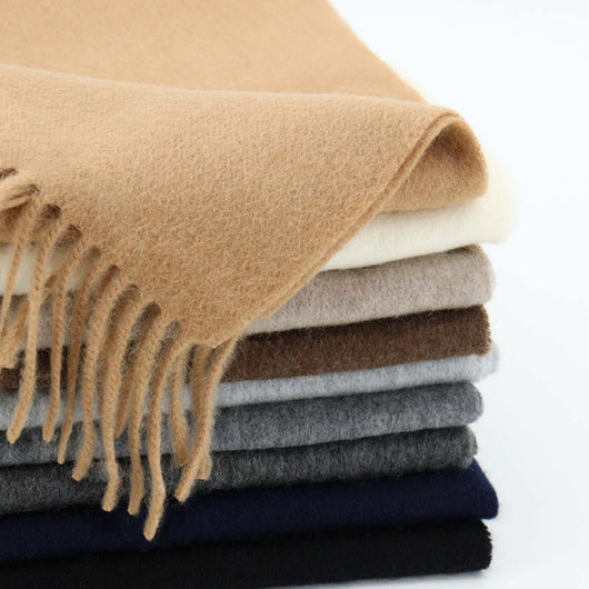 Bufanda de Lana Premium Gruesa para Invierno - Colores Sólidos Versátiles - Image 3