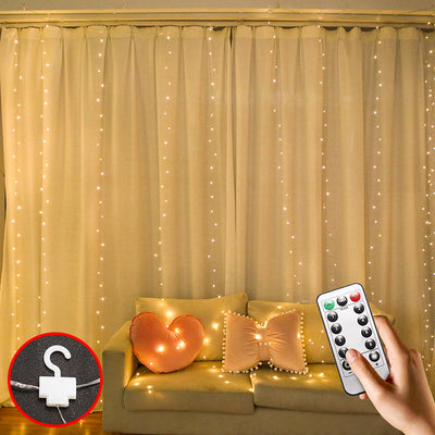 Cortina de Luces LED USB con Control Remoto para Ventanas - Decoración Navideña - Image 14
