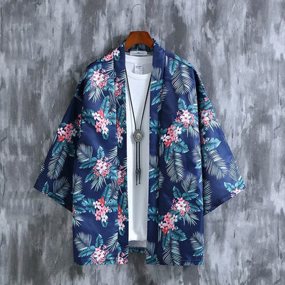 Kimono Estampado Holgado de Manga Tres Cuartos Unisex - Image 3