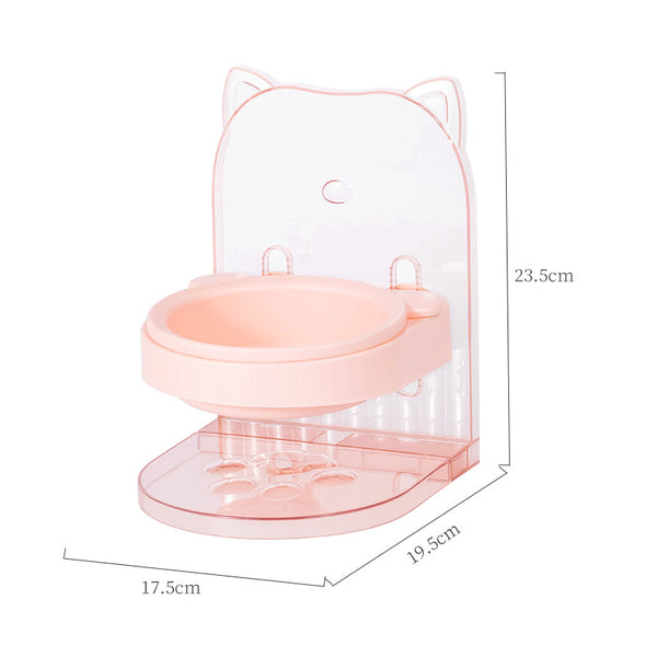 Comedero Elevado para Gatos con Protección de Cuello y Control de Derrames