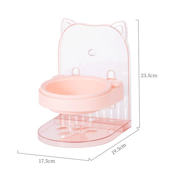 Comedero Elevado para Gatos con Protección de Cuello y Control de Derrames