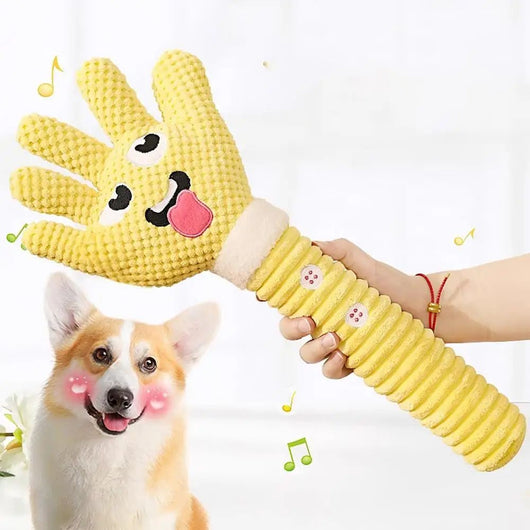 Juguete Masticable de Felpa con Forma de Palma para Perros en Dentición - Image 6