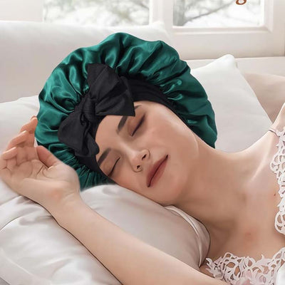 Gorro de Seda con Moño Elástico - Diseño Liso y Elegante - Image 9