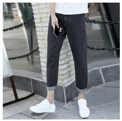 Jeans Harem Sueltos Rectos de Marca Premium para Hombre - Primavera Otoño - Image 14