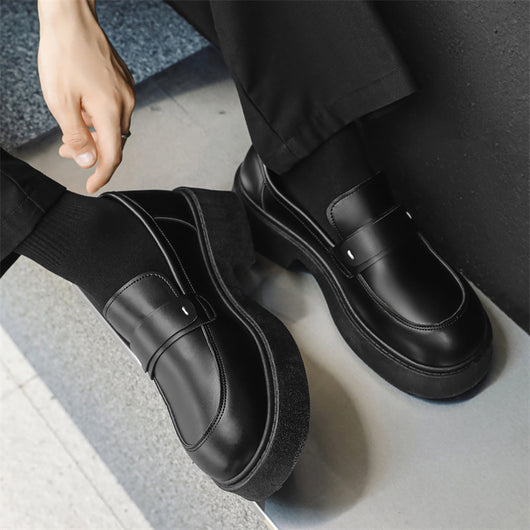 Zapatos Casuales Británicos de Cuero Premium con Suela Reforzada para Hombre