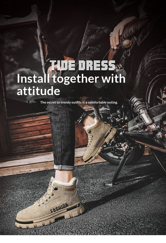 Zapatos Cálidos de Algodón con Forro Polar para Hombre - Image 11