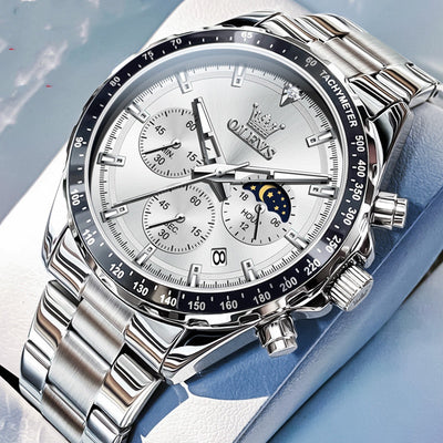Reloj Deportivo Multifunción para Hombre con Banda de Acero Inoxidable - Image 3