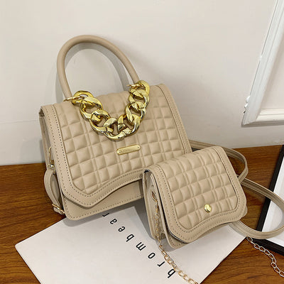 Bolsa Mensajera Mujer Diseño Rombos y Cuadros - Image 6
