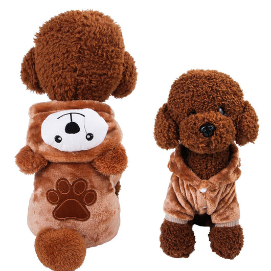 Ropa para Perros Terciopelo Coral con Diseño de Alce y Vaca - Image 8