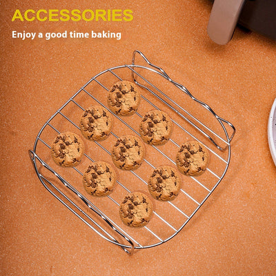 Freidora de Aire 430 Acero Inoxidable con Parrilla Doble Capa