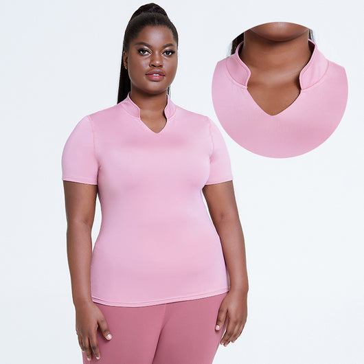 Playeras Deportivas Mujer Yoga Fitness Manga Corta Transpirable Suelta - Image 3
