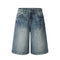 Calças Jeans Brancas Lavadas Estilo Punk Masculina
