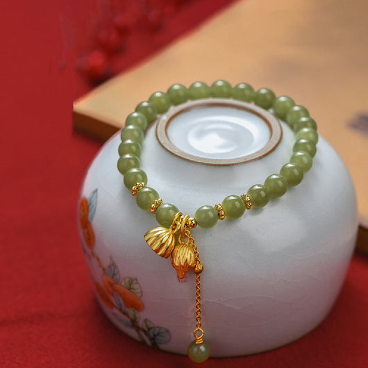 Pulsera de Jade Hotian con Aleación - Armonía y Elegancia - Image 8