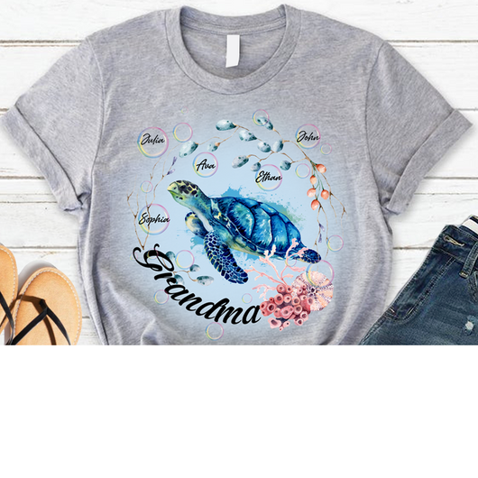 Playera Personalizada Abuela Tortuga con Nombre del Nieto - Image 7