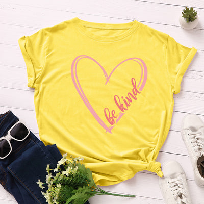 Playera Holgada para Mujer con Corazón y Cuello Redondo - Image 9