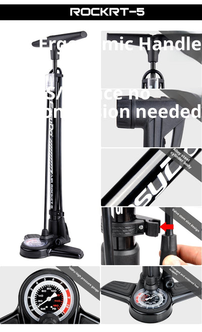 Inflador Vertical de Alta Presión para Bicicletas, Motos y Autos - Image 16