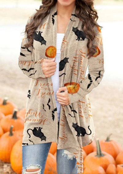 Cardigan Casual con Estampado Digital de Halloween para Mujer - Image 18