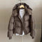 Chaqueta Acolchada de Algodón Grueso y Corte Holgado