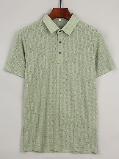 Polo Hombre Ice Silk Malla Transpirable - Diseño Moderno Hueco - Image 21