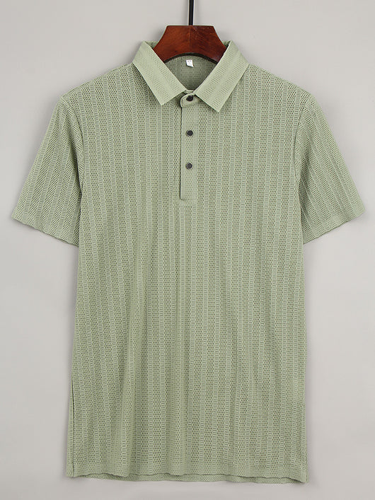 Polo Hombre Ice Silk Malla Transpirable - Diseño Moderno Hueco - Image 21