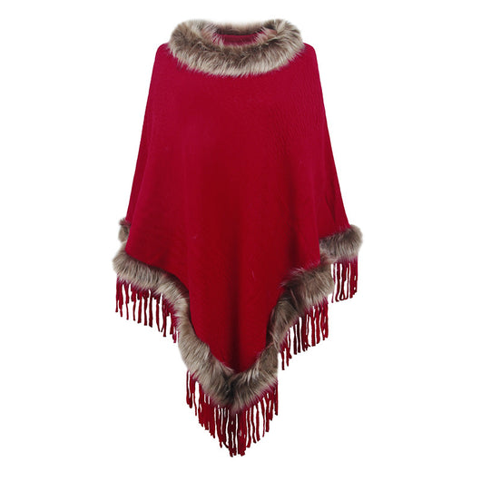 Capa Tejida con Borlas para Mujer - Diseño Elegante de Importación - Image 3