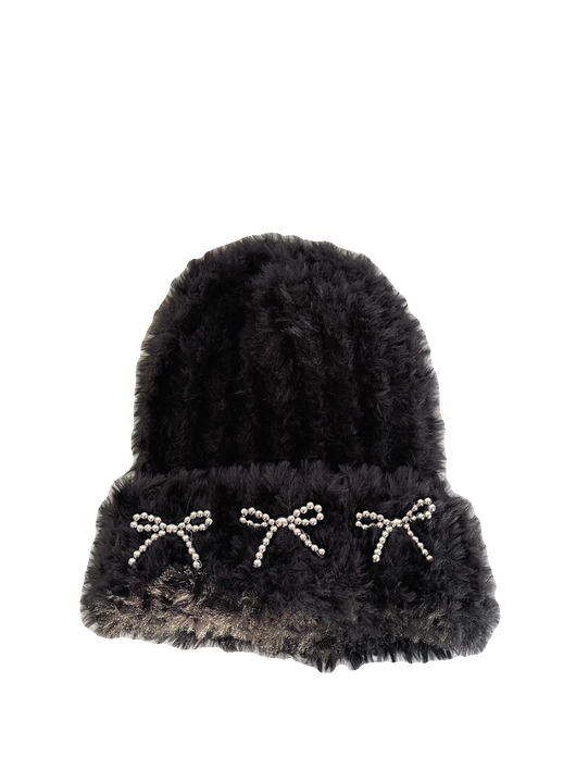 Gorro Tejido Cálido y Suave con Moño para Invierno - Image 5