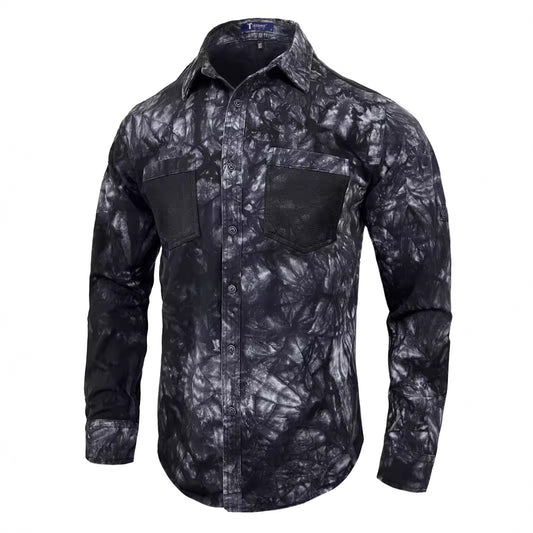 Camisa Denim para Hombre Manga Larga Otoño Invierno