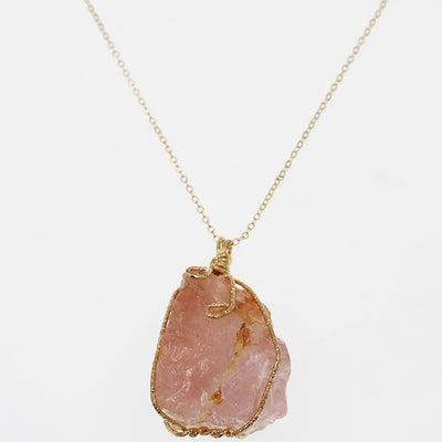 Collar Tejido a Mano con Colgante de Piedra de Cristal Geométrico Irregular - Image 12