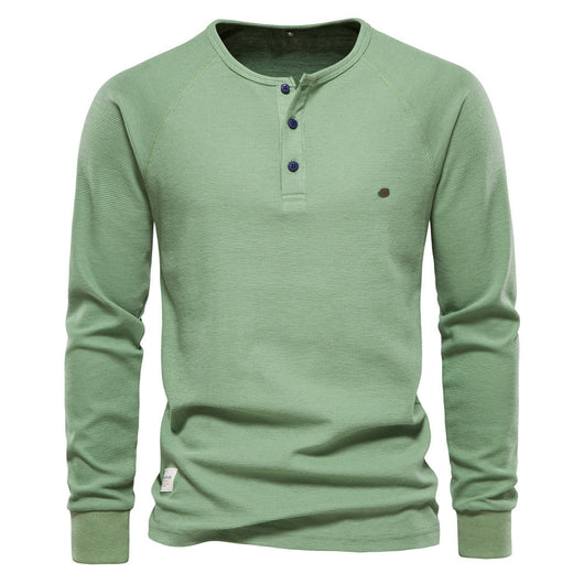 Henley Casual de Manga Larga para Hombre - Base Layer Versátil - Image 10