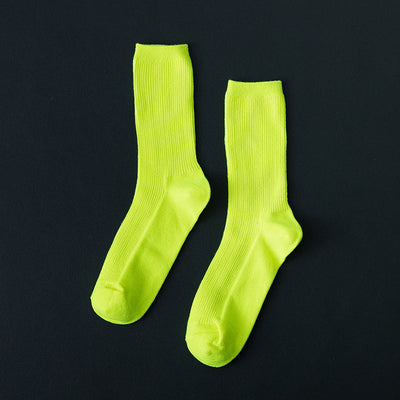 Calcetines Tubo Largo de Colores Fluorescentes - Image 36