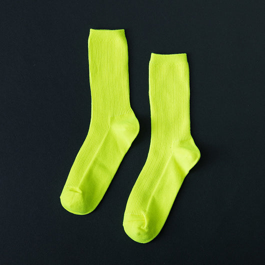 Calcetines Tubo Largo de Colores Fluorescentes - Image 36