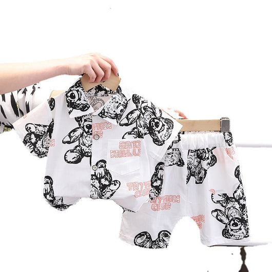 Traje Infantil con Camisa de Solapa y Manga Corta - Image 4