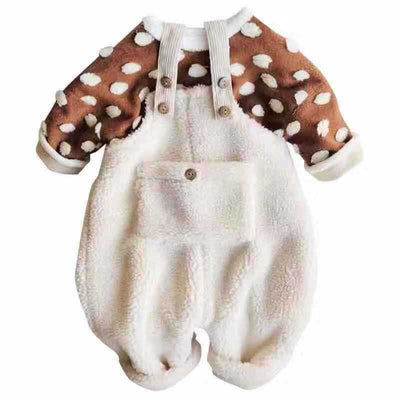 Overol Infantil de Lana Merino Estilo Occidental - Abrigo Grueso y Cálido para Invierno