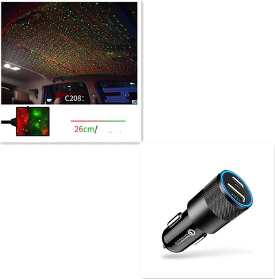 Proyector de Luces Estrelladas USB - Iluminación LED Galaxia para Auto e Interior - Image 24