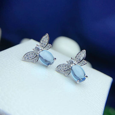Aretes de Topacio Azul Natural - Image 11