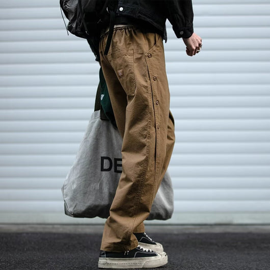 Pantalones Cargo Estructurados para Hombre con Fila de Botones Audaz - Image 11