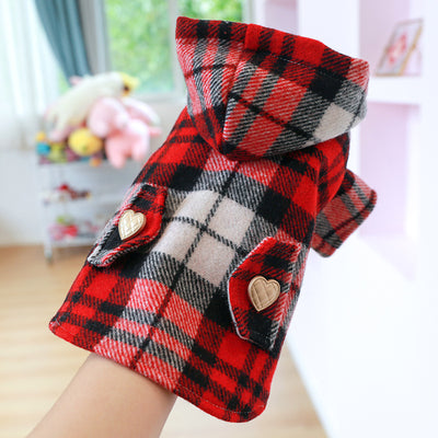 Abrigo Tipo Trench Cuadrille Rojo para Otoño e Invierno - Image 12