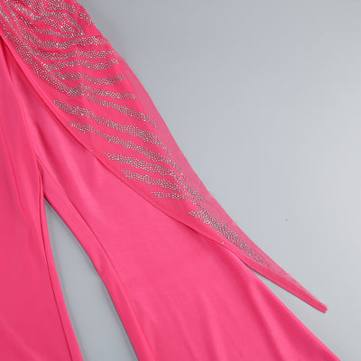 Jumpsuit Elegante Escotado con Lentejuelas y Strass - Image 11