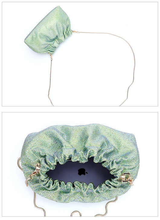 Bolso de Noche con Diamantes Completos y Cordón Ajustable - Image 20