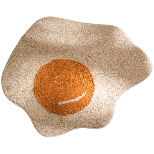 Tapete Absorbente Antideslizante Diseño Huevo Frito para Baño - Image 4