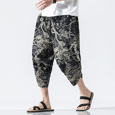 Blusa Estilo Chino de Algodón y Lino con Estampado - Talla Grande - Image 10