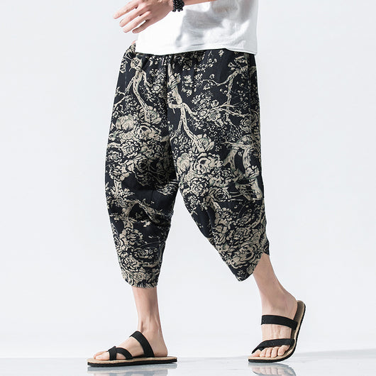 Blusa Estilo Chino de Algodón y Lino con Estampado - Talla Grande - Image 10