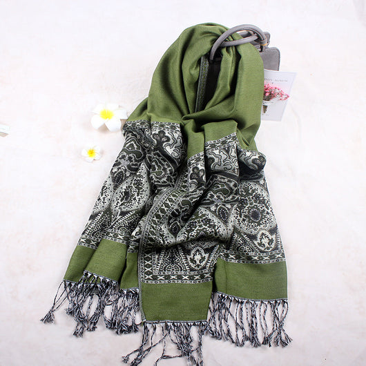 Bufanda Fresca Jacquard Floral con Tecnología Refrigerante - Image 16