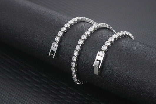 Reloj Pulsera Unisex Acero Inoxidable con Diamantes Incrustados - Image 8