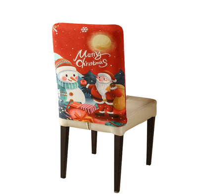 Funda de Silla Navideña Estampado Cartoon Tela Suave - Image 6