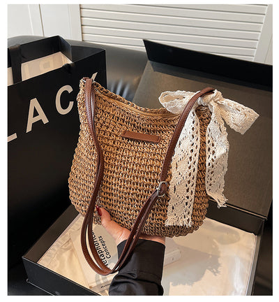 Bolsa Mensajera Tejida Calada para Mujer - Multiusos - Image 8