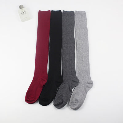 Calcetines Hasta la Rodilla con Rayas Verticales y Efecto Fruncido - Image 12