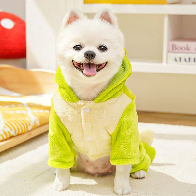 Disfraz de Dinosaurio para Perros Pequeños - Abrigo Polar Invierno con 4 Patas - Image 10